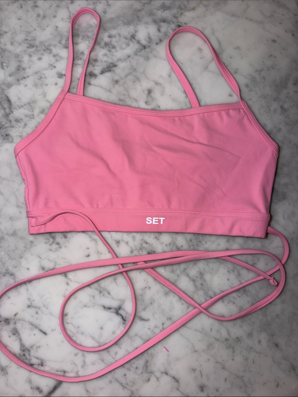 SET Active Pink Strappy Sports Bra - Picture 2 of 4